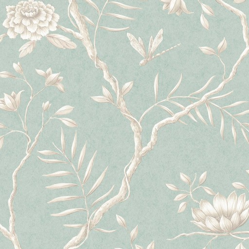 Бумажные обои для стен с цветами LW 133 362 Green Glaze 