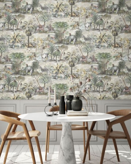 Toile de jouy рисунок на обоях