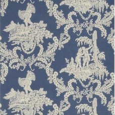 Обои Stroheim Charles Faudree Wallcovering Hamlet's Toile Blue