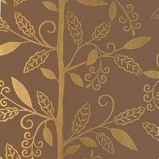 Обои Thibaut Filigree T2041 Greenwood Metallic on Brown