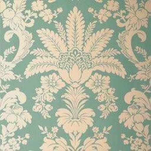 Обои Thibaut River Road T3850 Addison Damask Metallic on Turquoise