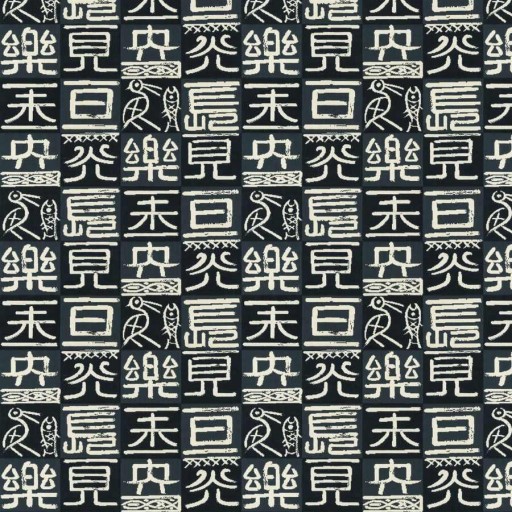 Ткань 1582208/Kanji/Blue Clarence House fabric