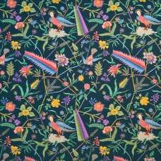 Ткань Clarence House fabric 1866902/Les Oiseaux Exotique/Blue, Navy