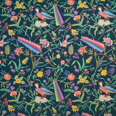 Ткань 1866902/Les Oiseaux Exotique/Blue, Navy Clarence House fabric