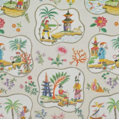 Ткань 1876201/Jeux Chinois/Off White / Ivory Clarence House fabric