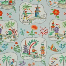 Ткань Clarence House fabric 1876203/Jeux Chinois/Light Blue