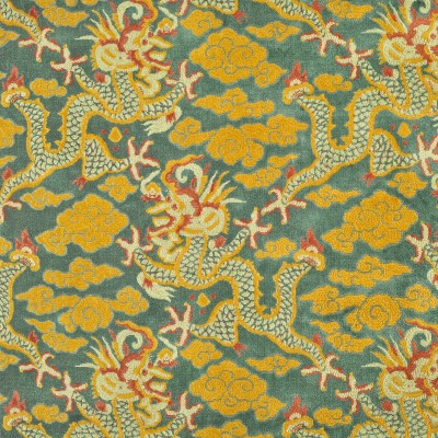 Ткань Clarence House fabric 1893503/Tatsu/Aqua / Teal