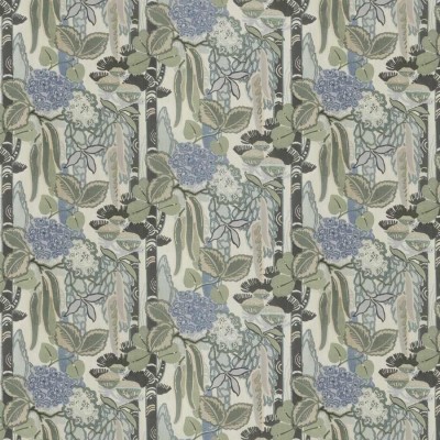 Ткань 4127502/Akasaka Hand Block/Blue, Green, Aqua / Teal Clarence House fabric