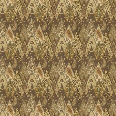 Ткань Clarence House fabric 4129801/Reattu/Brown, Gold, Green