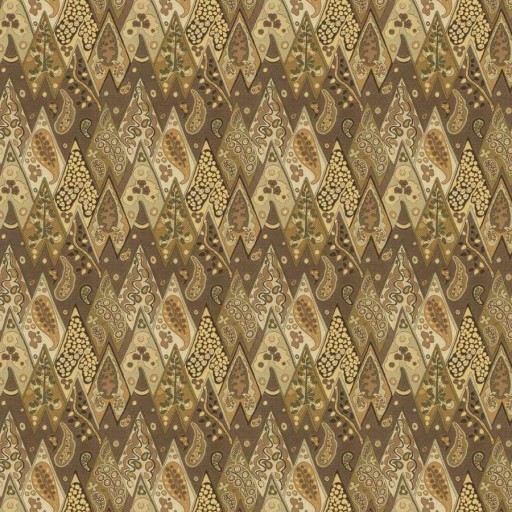 Ткань Clarence House fabric 4129801/Reattu/Brown, Gold, Green