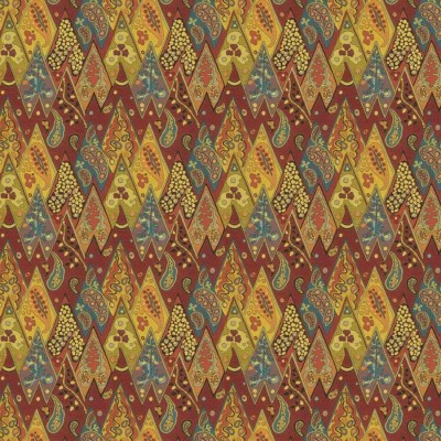 Ткань Clarence House fabric 4129802/Reattu/Blue, Beige, Red