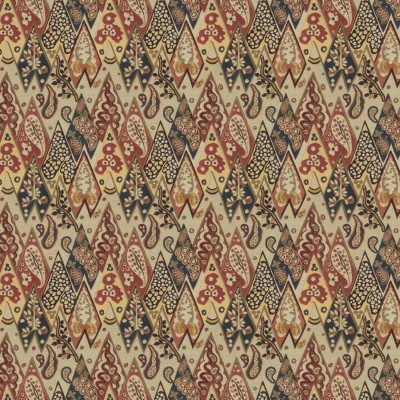 Ткань Clarence House fabric 4129803/Reattu/Blue, Gold, Red