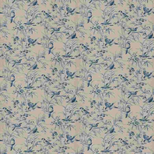 Ткань Fabricut fabric Aviary Toile Vintage Bleu