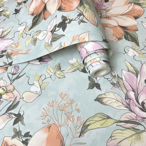 Обои для стен 13210 Floral Fairies Teal 