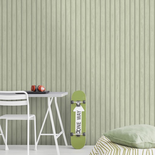 Обои для стен 13300 Wood Slat Green 