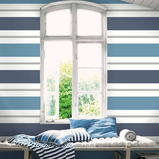 Обои Wallquest, коллекция Nantucket Stripes, артикул SR21306