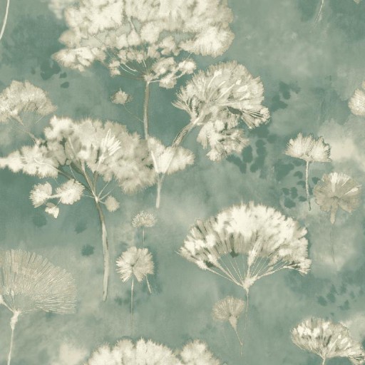 Зелёные бумажные обои KT Jasmine ja31504