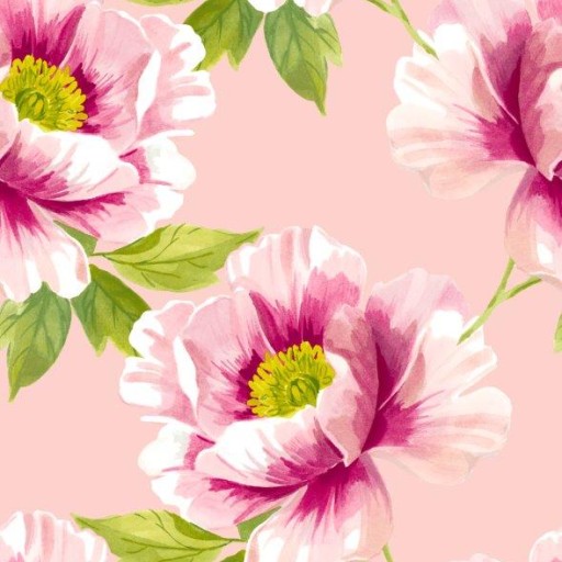 Бумажные розовые обои KT English Garden EG50001 Бумажные розовые обои KT English Garden EG50001