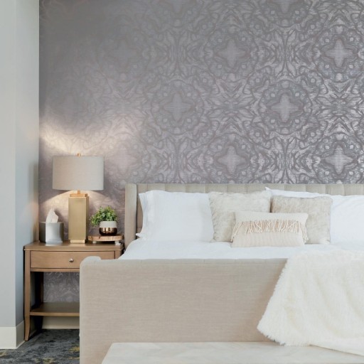 Текстильные серые обои Italreflexes TM611