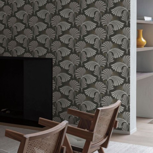 Обои чёрные, флизелиновые York DT5134