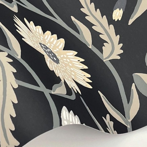 Обои чёрные, флизелиновые York RF7434