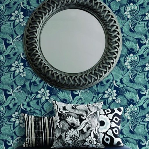 Обои синие, цветы York FB1420