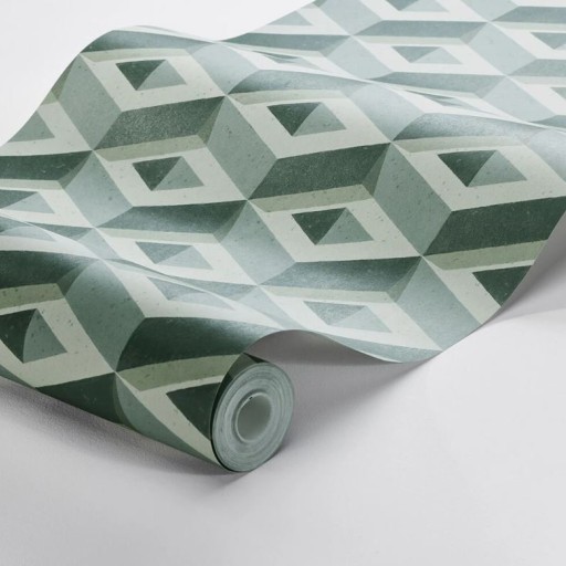 Фотообои зелёные геометрические