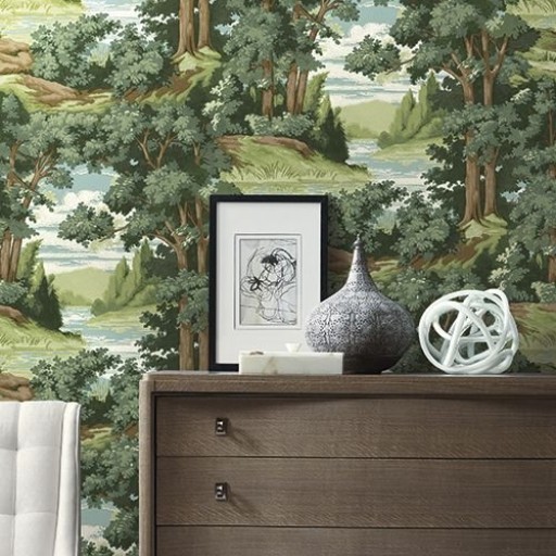 Бумажные обои, синие американские York HO3302