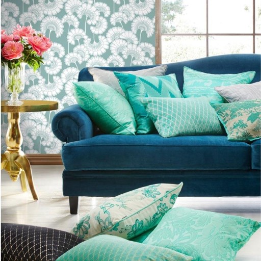 Обои синие, цветы York FB1465