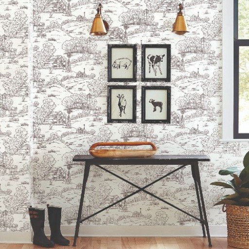 Серые бумажные обои York FH4033