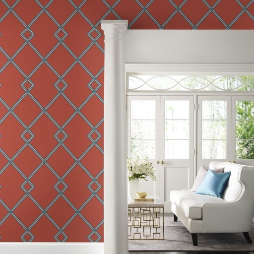 Геометрические обои, синий York CY1506