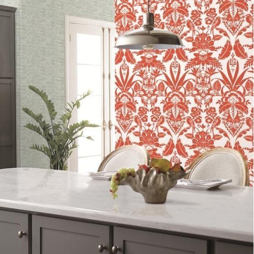 Бумажные красные обои York CY1586