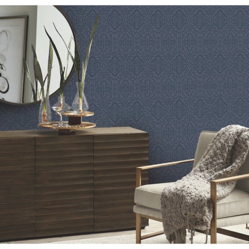 Бумажные обои, синие американские York DM5037