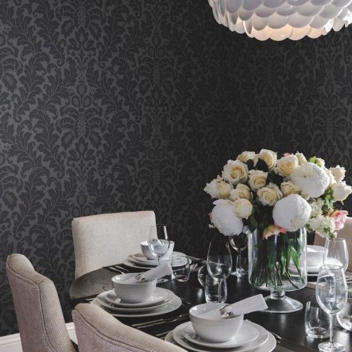 Обои чёрные, флизелиновые York DT5044