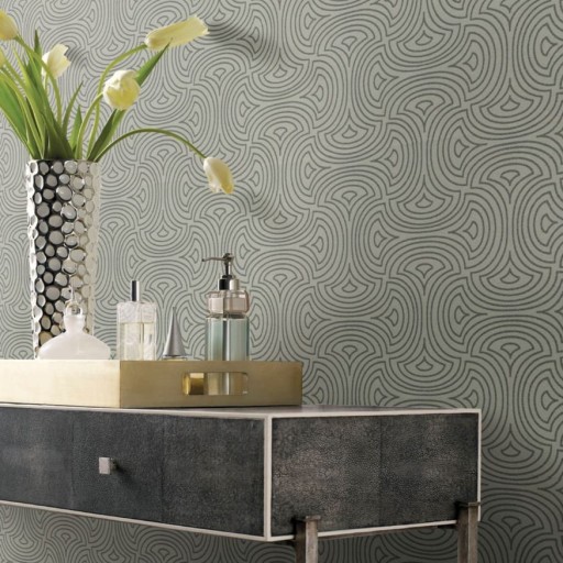 Флизелиновые обои серого цвета York DT5144