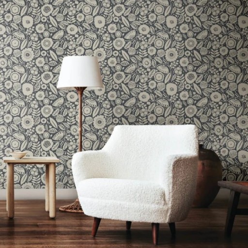 Чёрно-белые флизелиновые обои York LM5395