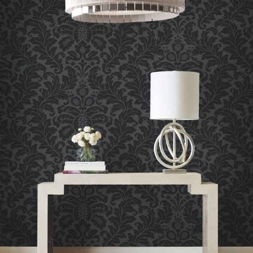 Обои чёрные, флизелиновые York DT5044