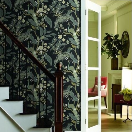 Обои чёрные, флизелиновые York RI5170