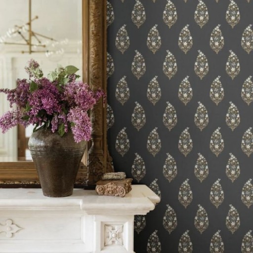 Обои чёрные, флизелиновые York RF7472