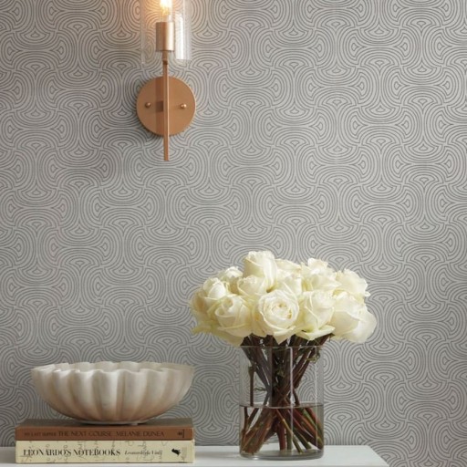 Флизелиновые обои серого цвета York DT5144