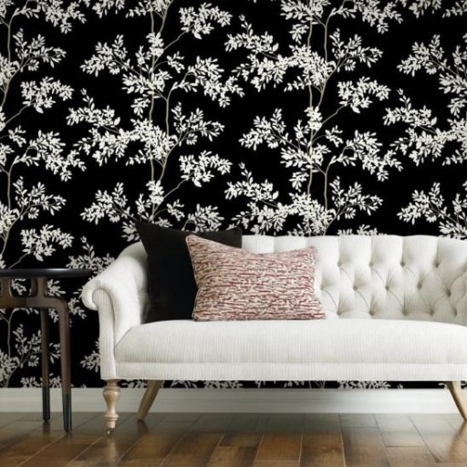 Чёрно-белые флизелиновые обои York BL1804