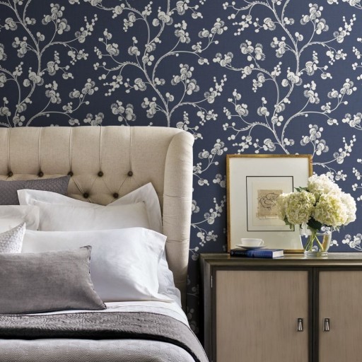 Обои чёрные, цветы York SS2502