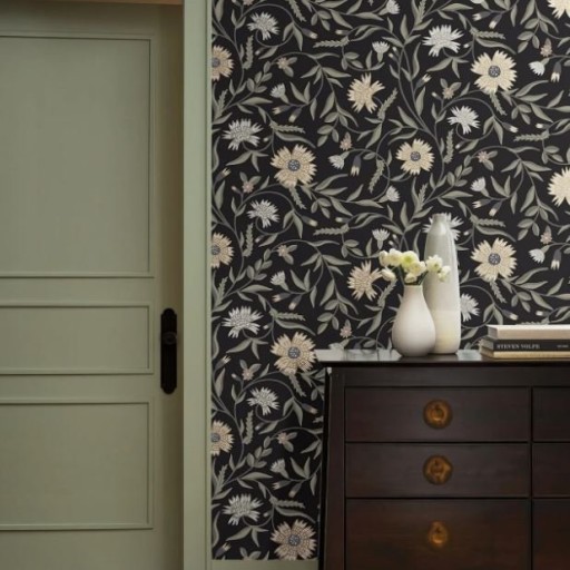 Обои чёрные, флизелиновые York RF7434