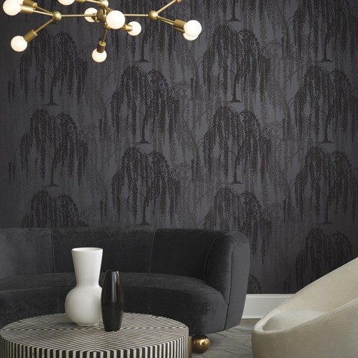 Обои чёрные, флизелиновые York DT5062