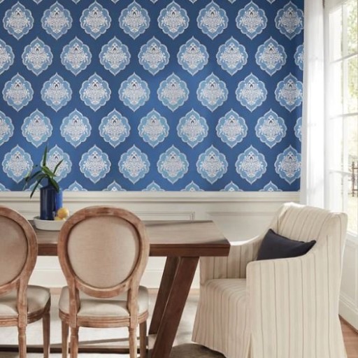 Бумажные обои, синие американские York DM4986