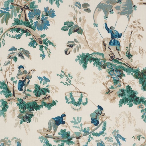 Ткань Schumacher fabric 172854/PLAISIRS DE LA CHINE