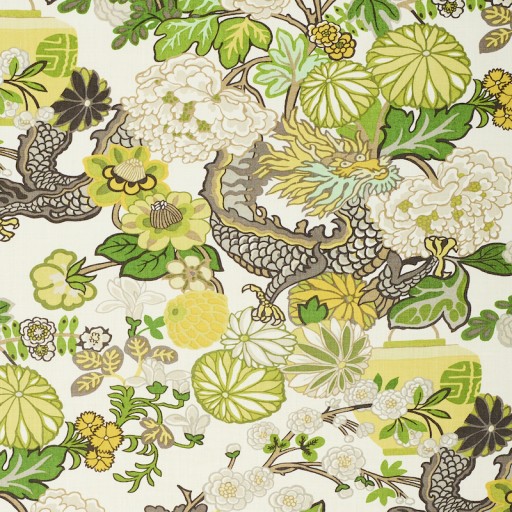 Ткань Schumacher fabric 173279/CHIANG MAI DRAGON