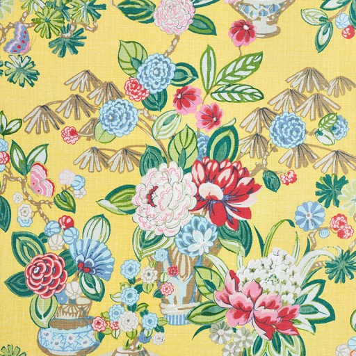 Ткань Schumacher fabric 177290/BOUQUET CHINOIS