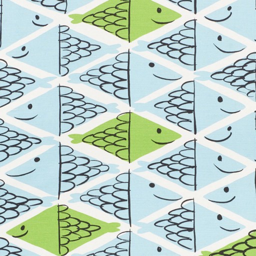 Ткань Schumacher fabric 178211/FISH SCHOOL