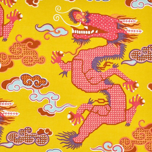 Ткань Schumacher fabric 178591/MAGICAL MING DRAGON